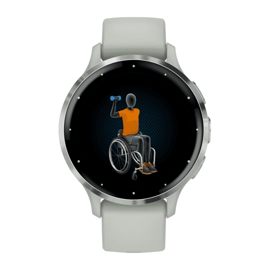 Спортивные часы Garmin Venu 3S, 41 мм, силиконовый ремешок серо-шалфейного цвета — фото 6
