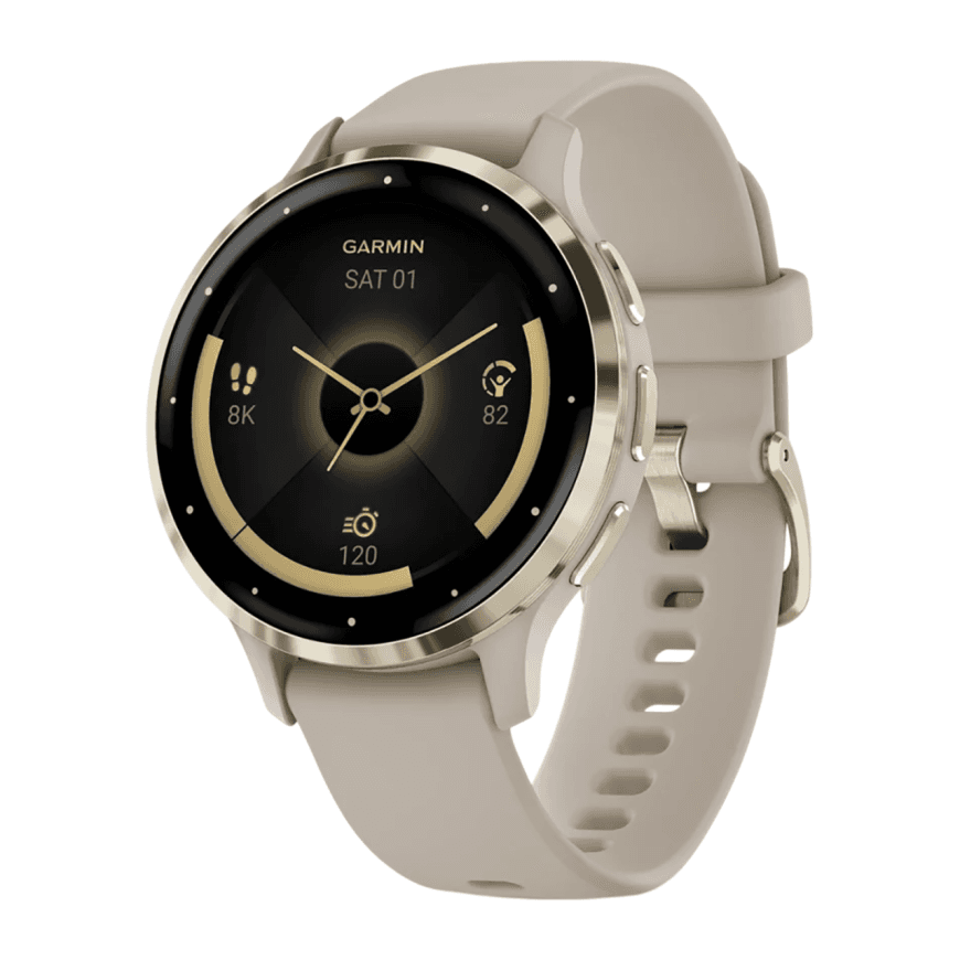 Спортивные часы Garmin Venu 3S, 41 мм, «французский серый» силиконовый ремешок — фото 3