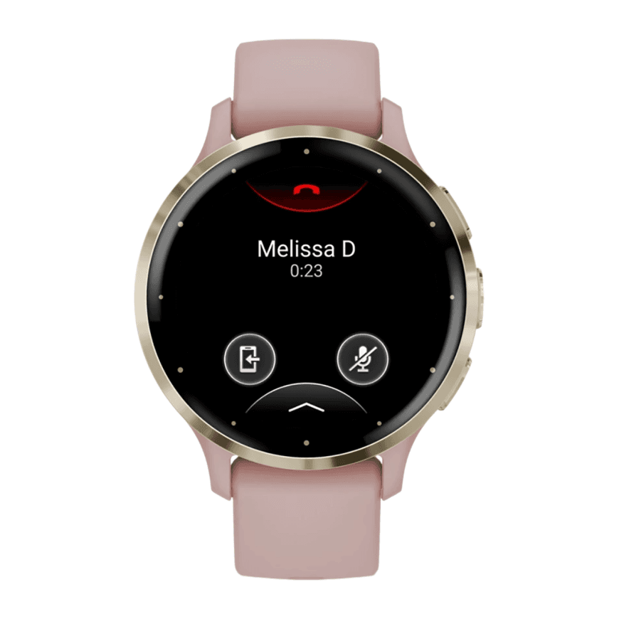 Спортивные часы Garmin Venu 3S, 41 мм, силиконовый ремешок цвета «пыльная роза» — фото 2