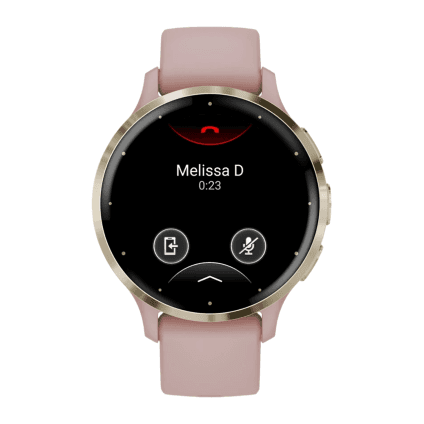 Спортивные часы Garmin Venu 3S, 41 мм, силиконовый ремешок цвета «пыльная роза»