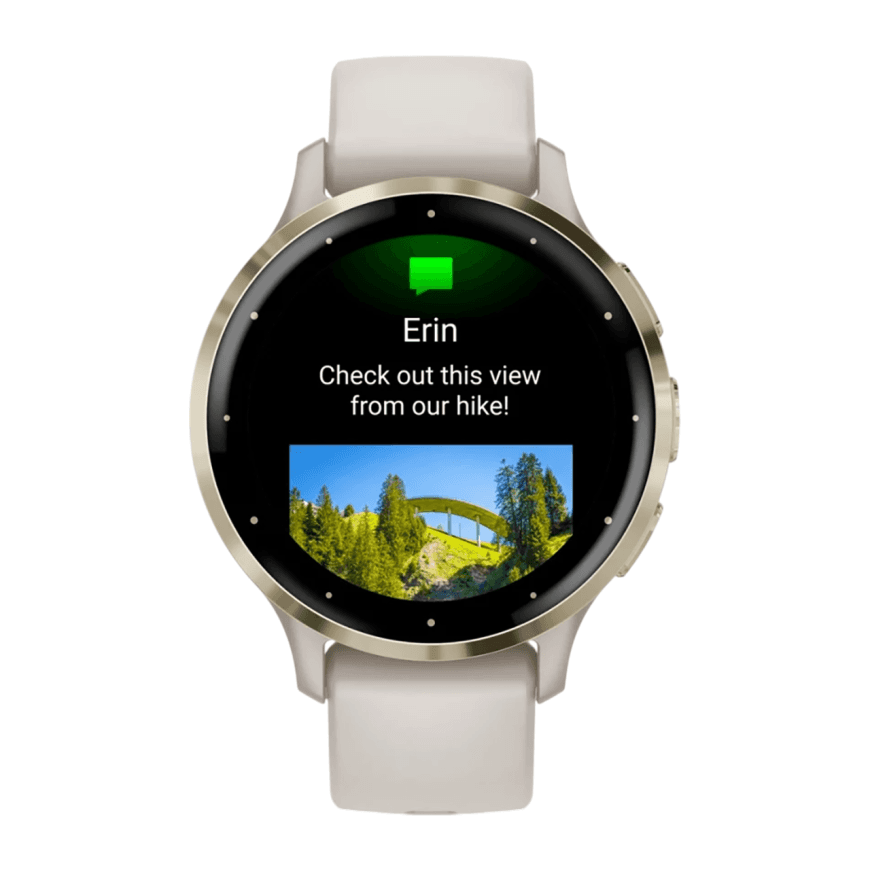 Спортивные часы Garmin Venu 3S, 41 мм, силиконовый ремешок цвета «слоновая кость» — фото 6