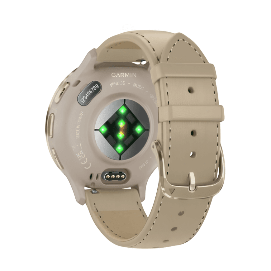 Спортивные часы Garmin Venu 3S, 41 мм, «французский серый» кожаный ремешок, «французский серый» силиконовый ремешок — фото 4