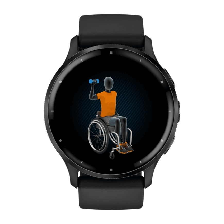 Спортивные часы Garmin Venu 3, 45 мм, чёрный силиконовый ремешок — фото 6