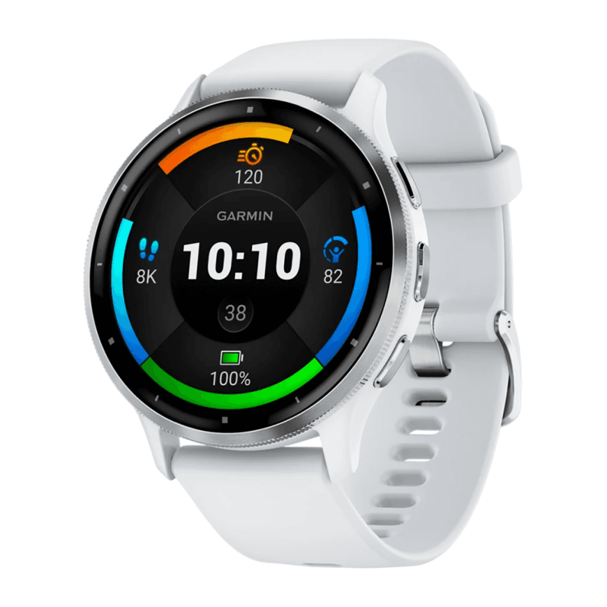 Спортивные часы Garmin Venu 3, 45 мм, силиконовый ремешок цвета «Уайтстоун» — фото 3