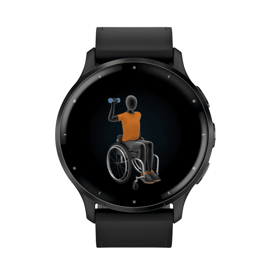 Спортивные часы Garmin Venu 3, 45 мм, чёрный кожаный ремешок, чёрный силиконовый ремешок — фото 4