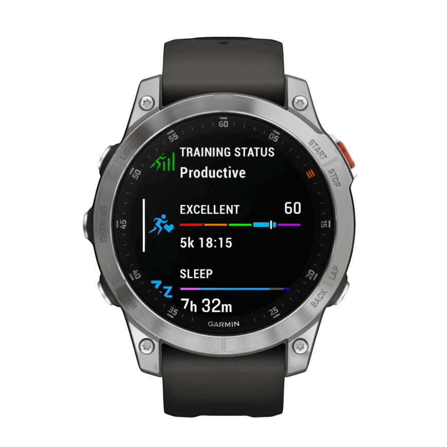 Спортивные часы Garmin epix (Gen 2) Standard Edition, 47 мм, чёрный силиконовый ремешок — фото 5