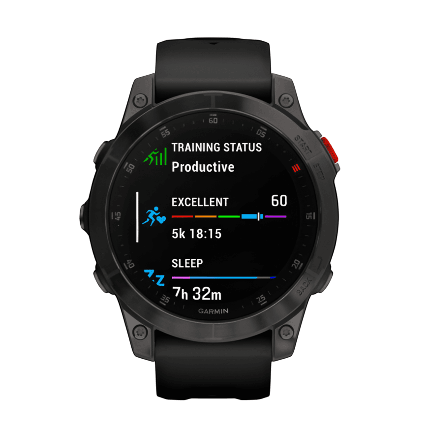 Спортивные часы Garmin epix (Gen 2) Sapphire Edition, 47 мм, чёрный силиконовый ремешок — фото 6