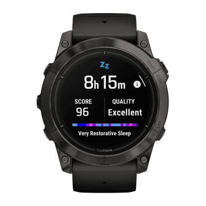 Спортивные часы Garmin epix Pro (Gen 2) Sapphire Edition, 51 мм, чёрный силиконовый ремешок