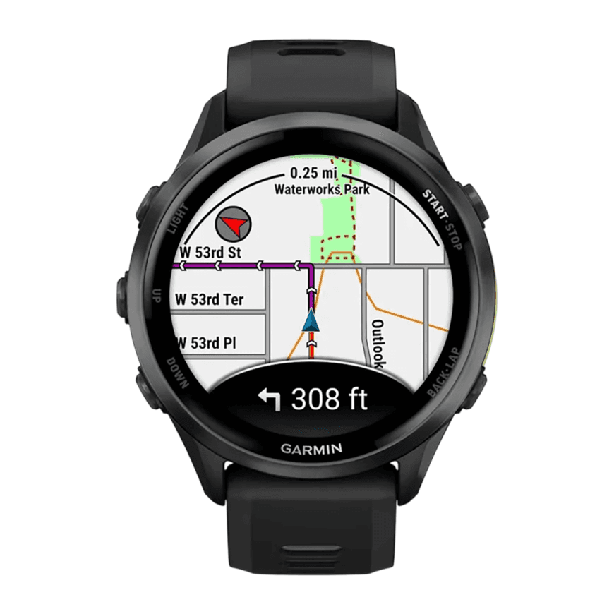 Спортивные часы Garmin Forerunner 970, силиконовый ремешок цвета чёрный/дымчато-серый — фото 6