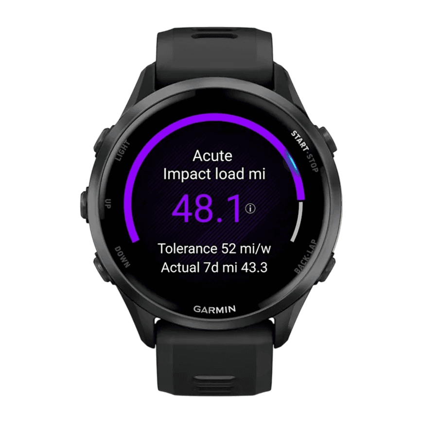 Спортивные часы Garmin Forerunner 970, силиконовый ремешок цвета чёрный/дымчато-серый — фото 2