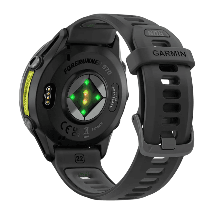 Спортивные часы Garmin Forerunner 970, силиконовый ремешок цвета чёрный/дымчато-серый — фото 5