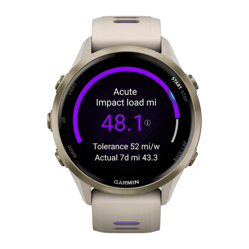 Спортивные часы Garmin Forerunner 970, силиконовый ремешок цвета «французский серый»/дымчато-синий — фото 6