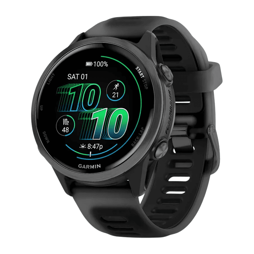 Спортивные часы Garmin Forerunner 570, 42 мм, силиконовый ремешок цвета «полупрозрачный чёрный»/чёрный — фото 3