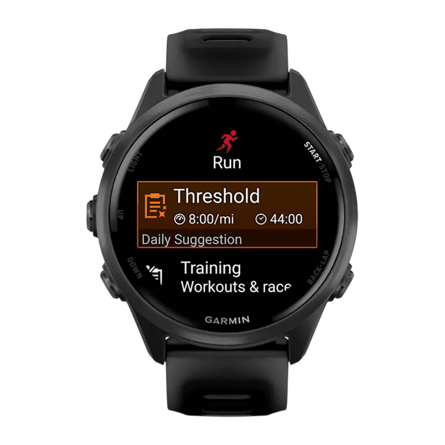 Спортивные часы Garmin Forerunner 570, 42 мм, силиконовый ремешок цвета «полупрозрачный чёрный»/чёрный — фото 4