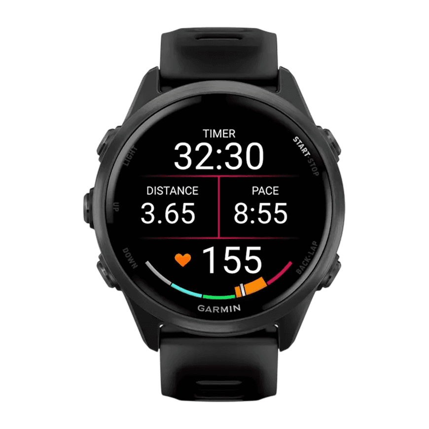 Спортивные часы Garmin Forerunner 570, 42 мм, силиконовый ремешок цвета «полупрозрачный чёрный»/чёрный — фото 2