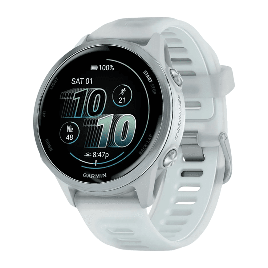 Спортивные часы Garmin Forerunner 570, 42 мм, силиконовый ремешок цвета «полупрозрачный серый»/дымчато-голубой — фото 3