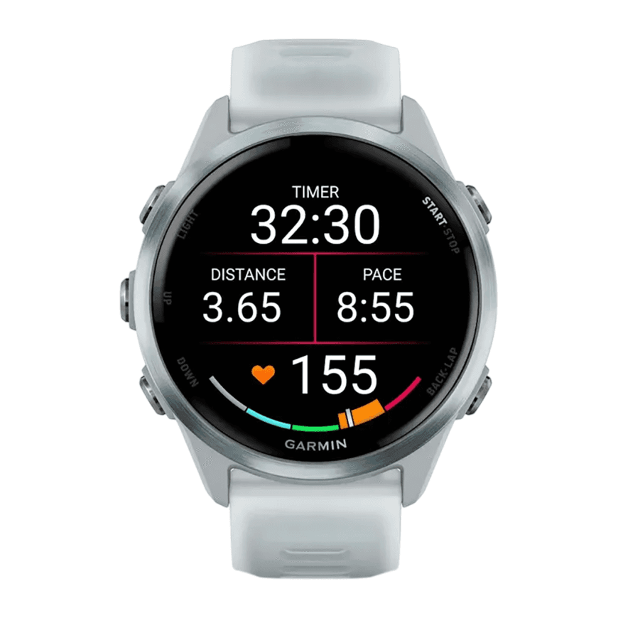 Спортивные часы Garmin Forerunner 570, 42 мм, силиконовый ремешок цвета «полупрозрачный серый»/дымчато-голубой — фото 2