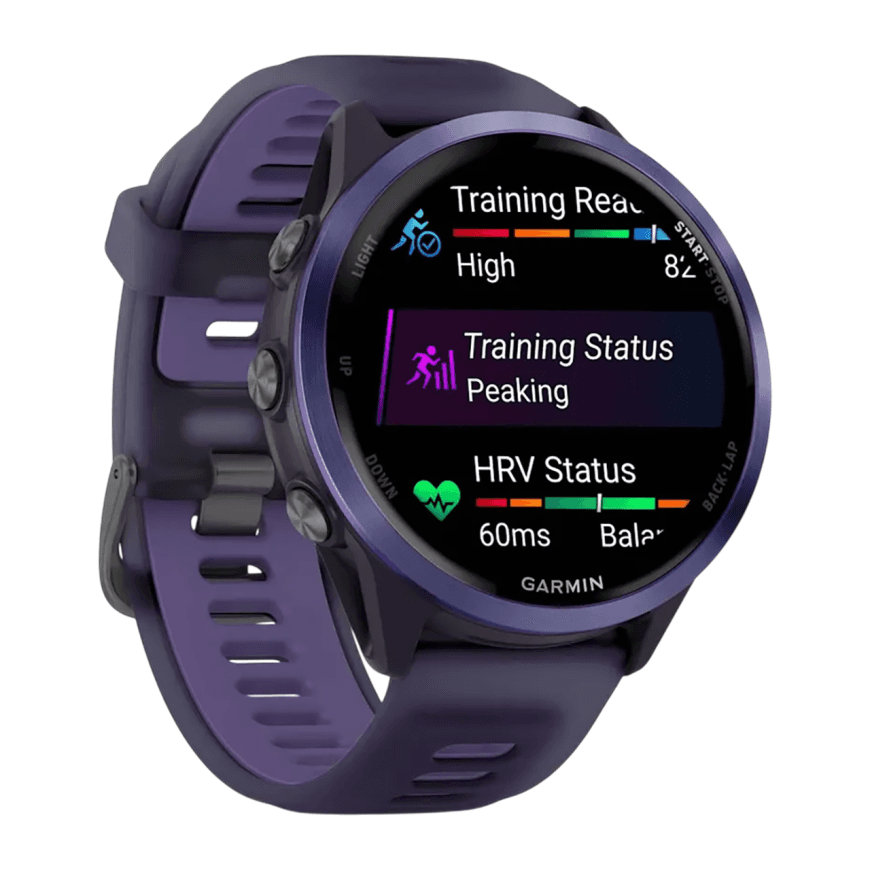 Спортивные часы Garmin Forerunner 570, 47 мм, силиконовый ремешок цвета «полупрозрачный фиолетовый»/индиго — фото 6