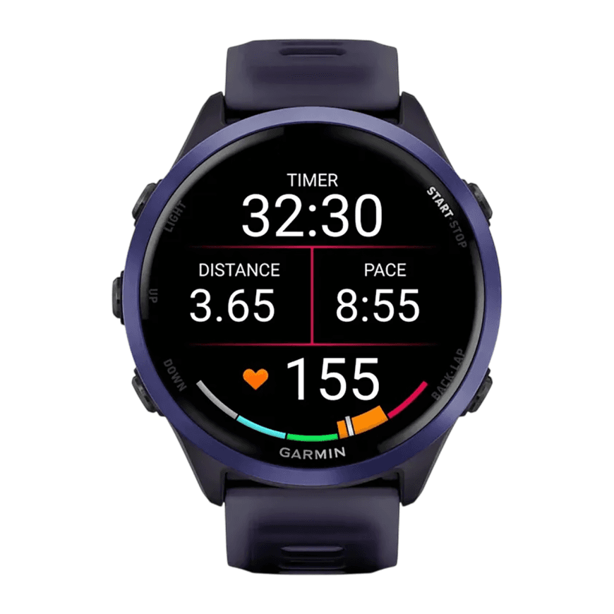 Спортивные часы Garmin Forerunner 570, 47 мм, силиконовый ремешок цвета «полупрозрачный фиолетовый»/индиго — фото 2