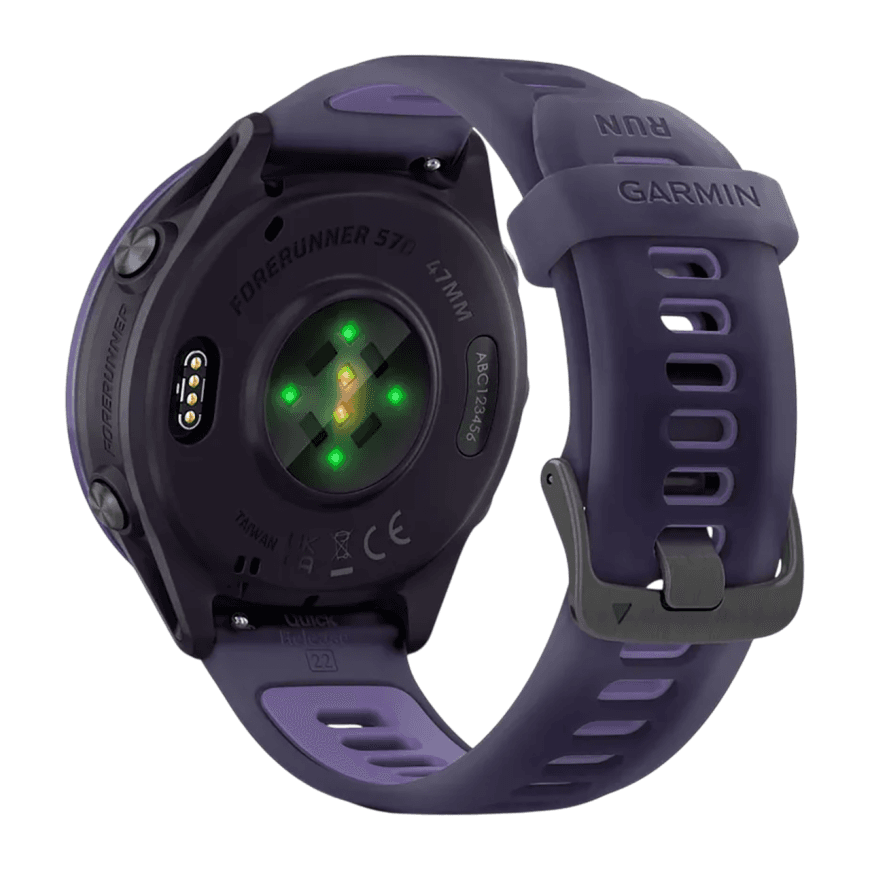 Спортивные часы Garmin Forerunner 570, 47 мм, силиконовый ремешок цвета «полупрозрачный фиолетовый»/индиго — фото 5
