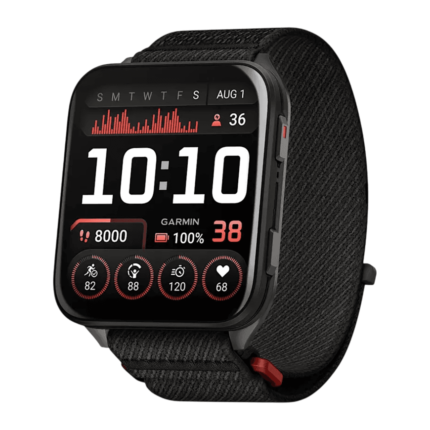 Спортивные часы Garmin Venu X1, чёрный нейлоновый браслет ComfortFit — фото 3
