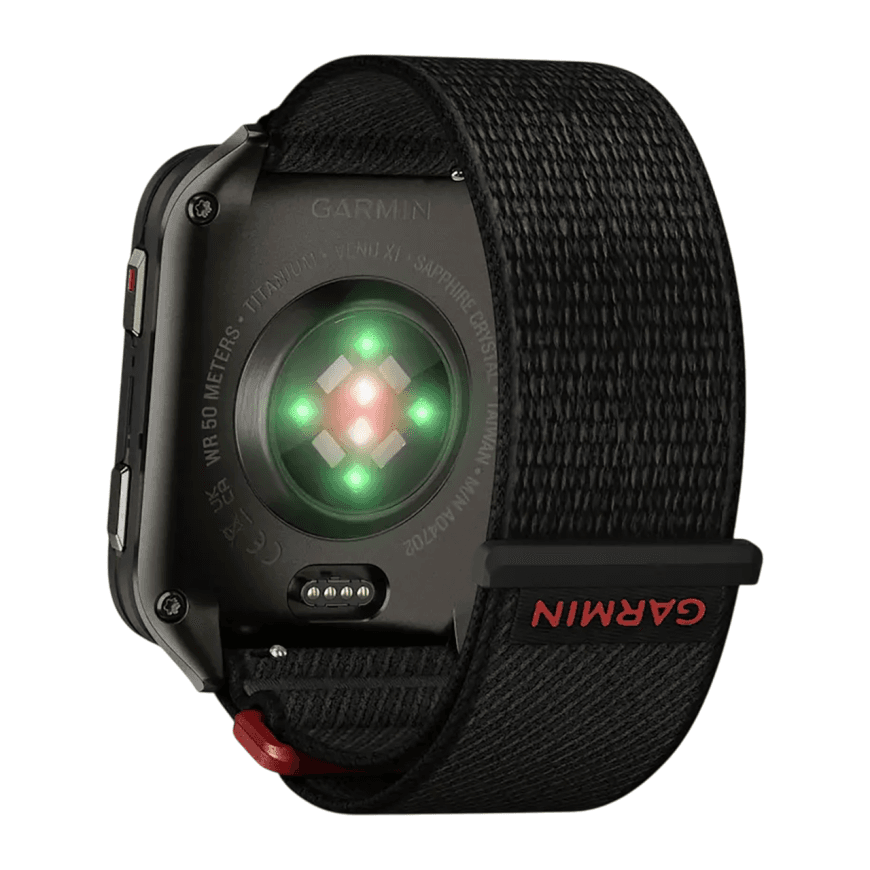 Спортивные часы Garmin Venu X1, чёрный нейлоновый браслет ComfortFit — фото 6