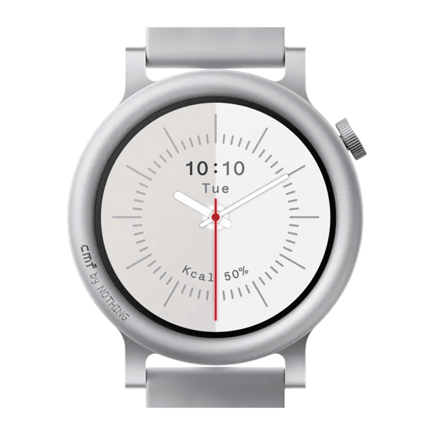 Умные часы CMF Watch 3 Pro by Nothing, изогнутый безель, светло-серый силиконовый ремешок — фото 2