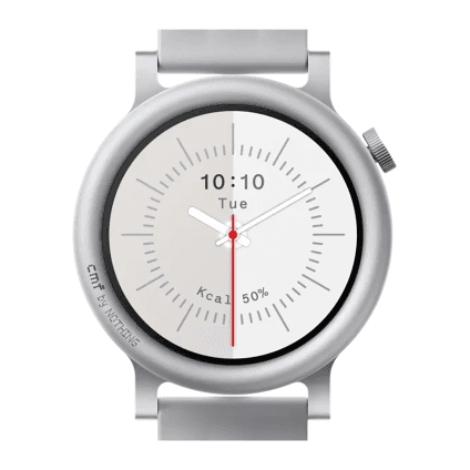 Умные часы CMF Watch 3 Pro by Nothing, изогнутый безель, светло-серый силиконовый ремешок