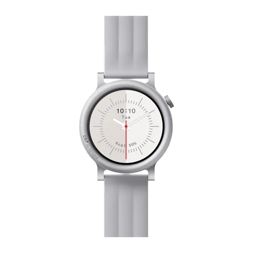 Умные часы CMF Watch 3 Pro by Nothing, изогнутый безель, светло-серый силиконовый ремешок — фото 6