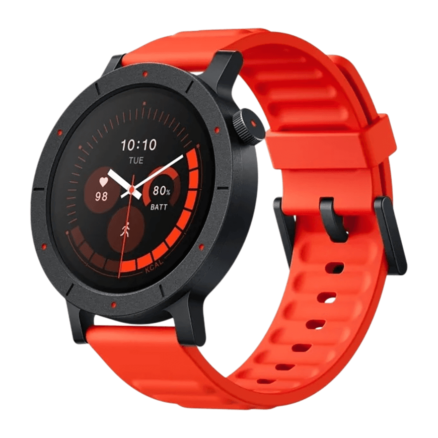 Умные часы CMF Watch 3 Pro by Nothing, плоский безель, оранжевый силиконовый ремешок — фото 3