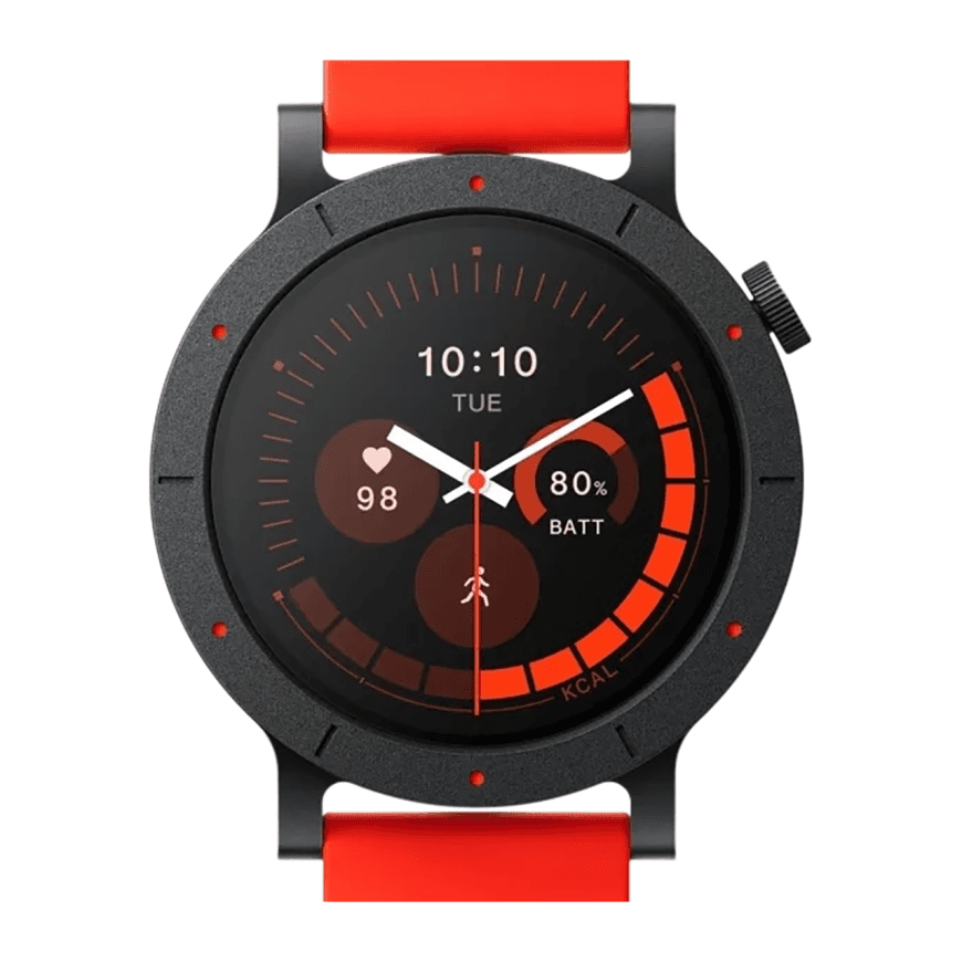 Умные часы CMF Watch 3 Pro by Nothing, плоский безель, оранжевый силиконовый ремешок — фото 2