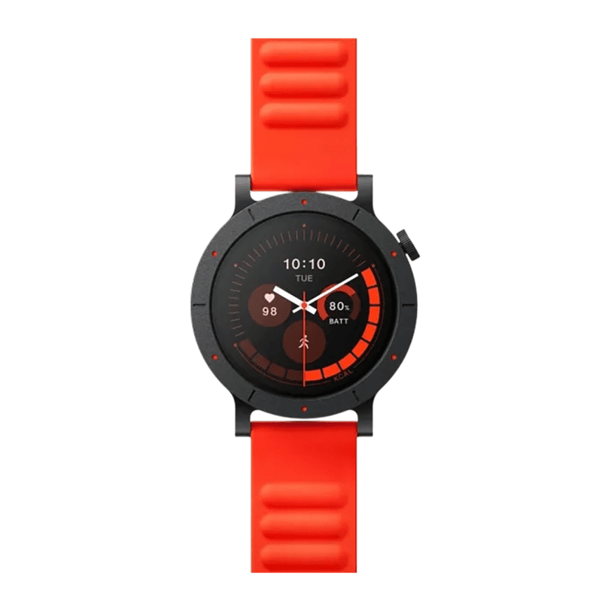 Умные часы CMF Watch 3 Pro by Nothing, плоский безель, оранжевый силиконовый ремешок — фото 4
