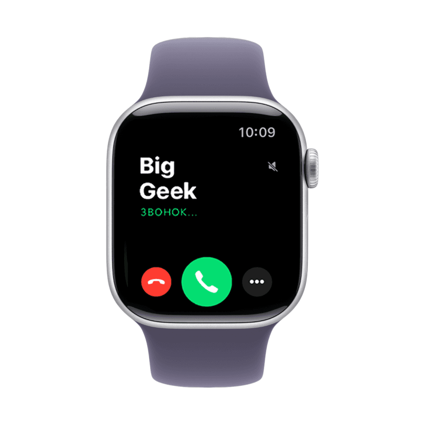 Часы Apple Watch Series 11, 42 мм, алюминий серебристого цвета, ремешок Sport Band цвета «фиолетовый туман» — фото 2
