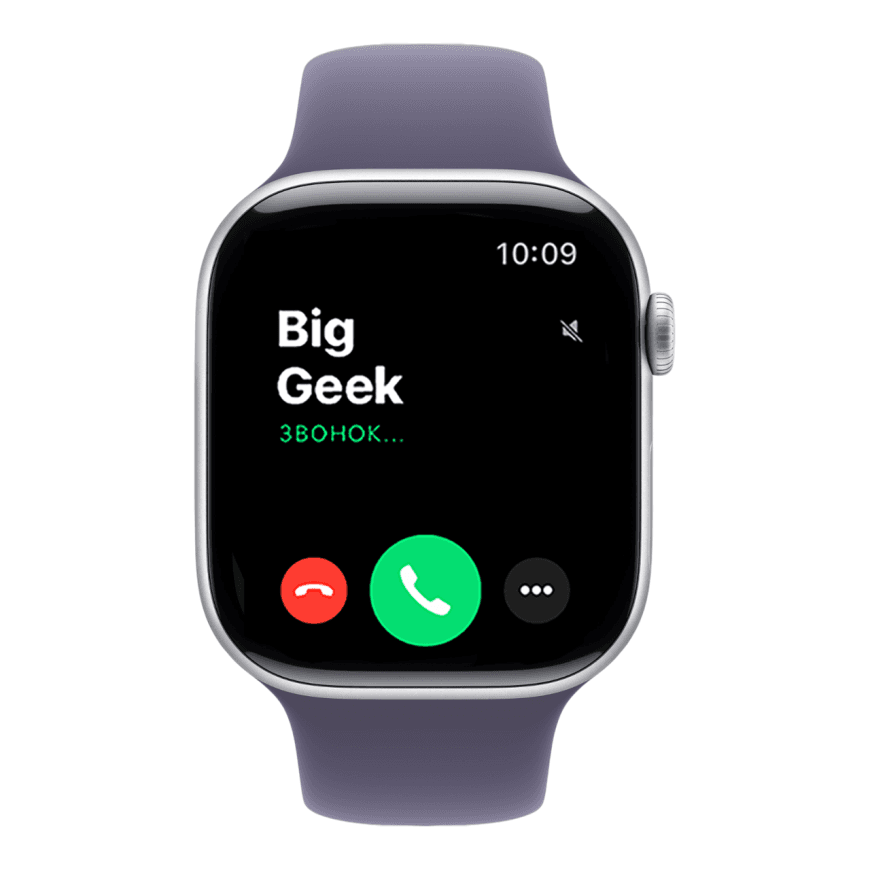 Часы Apple Watch Series 11, 46 мм, алюминий серебристого цвета, ремешок Sport Band цвета «фиолетовый туман» — фото 2