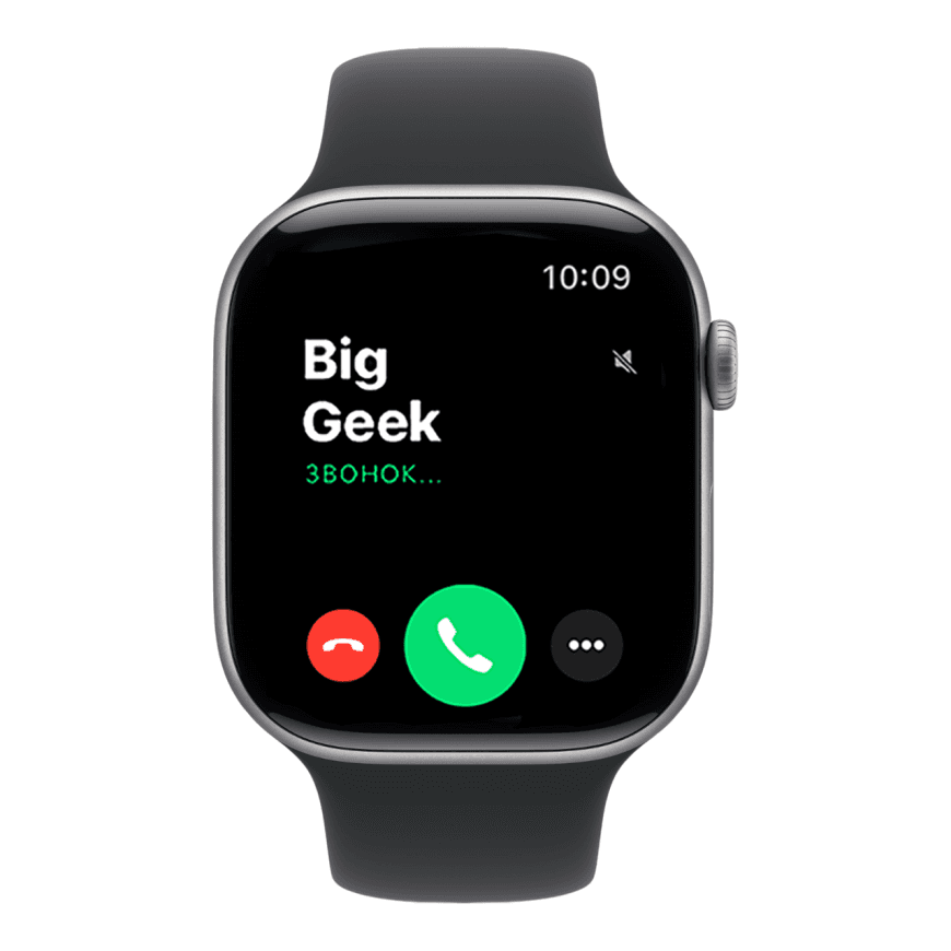 Часы Apple Watch Series 11, 46 мм, алюминий цвета «серый космос», ремешок Sport Band чёрного цвета — фото 2
