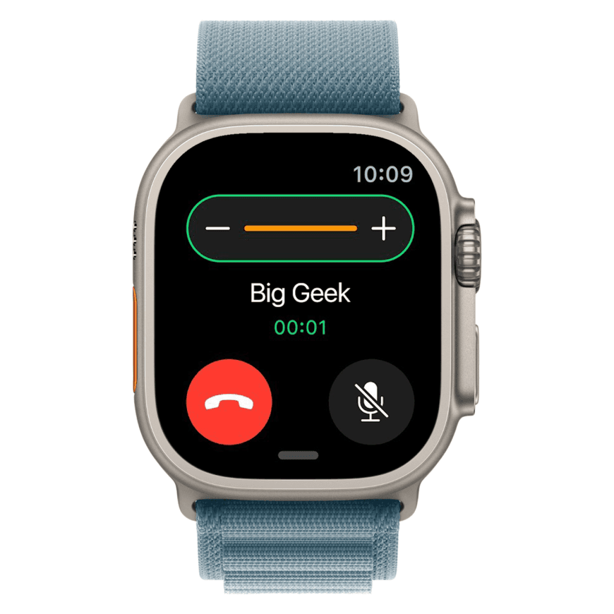 Часы Apple Watch Ultra 3, 49 мм, титан светлого цвета, ремешок Alpine голубого цвета (2025) — фото 2