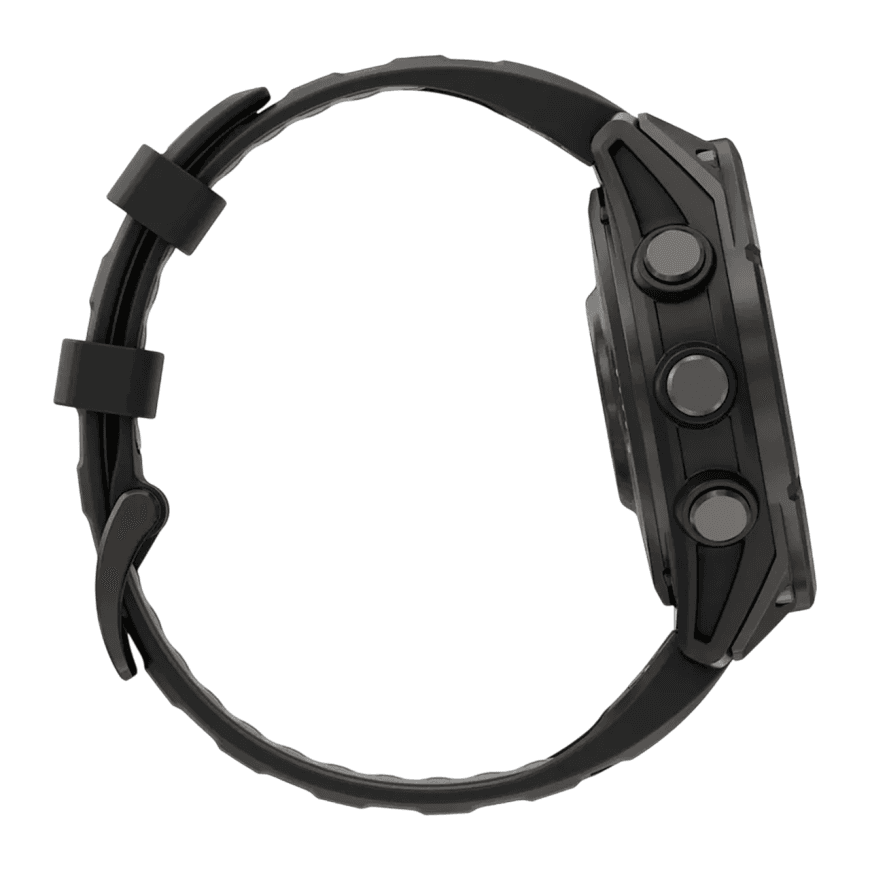 Спортивные часы Garmin fenix 8 Pro, 47 мм, AMOLED, титан с DLC, сапфир, силиконовый ремешок цвета «чёрный/серый» — фото 6