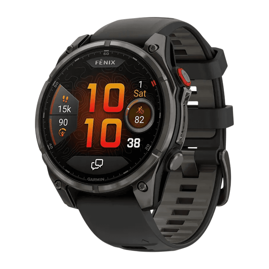 Спортивные часы Garmin fenix 8 Pro, 47 мм, AMOLED, титан с DLC, сапфир, силиконовый ремешок цвета «чёрный/серый» — фото 5