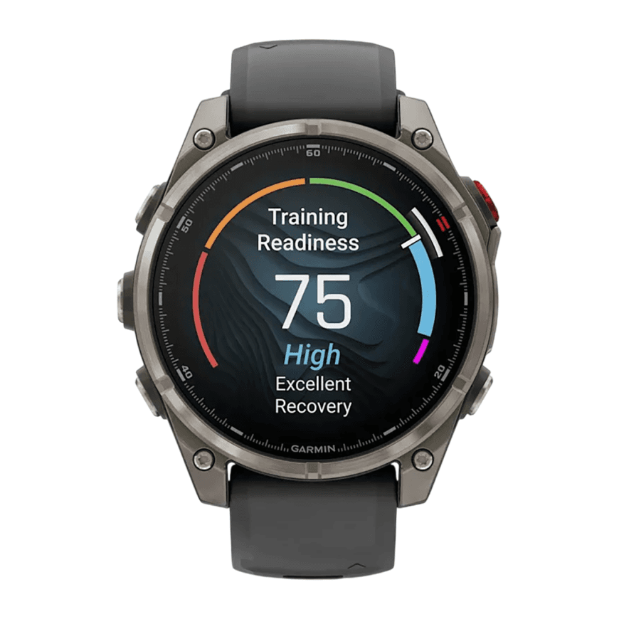 Спортивные часы Garmin fenix 8 Pro, 47 мм, AMOLED, титан, сапфир, силиконовый ремешок цвета «графитовый/чёрный» — фото 2