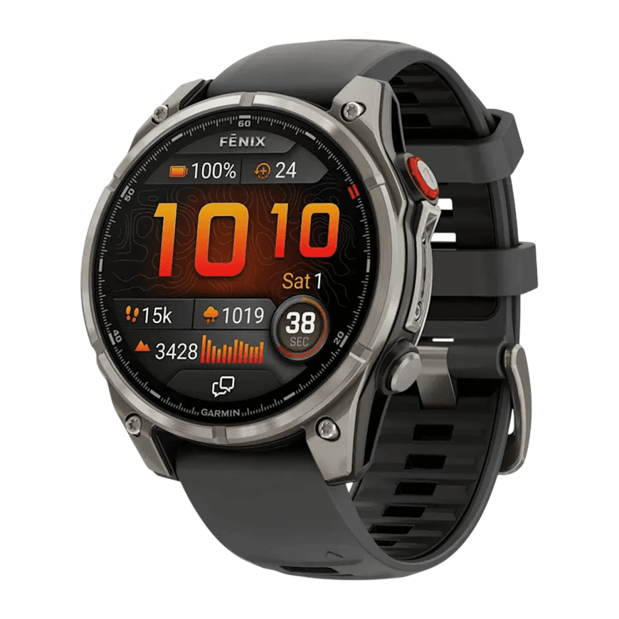 Спортивные часы Garmin fenix 8 Pro, 47 мм, AMOLED, титан, сапфир, силиконовый ремешок цвета «графитовый/чёрный» — фото 5