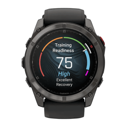 Спортивные часы Garmin fenix 8 Pro, 51 мм, AMOLED, титан с DLC, сапфир, силиконовый ремешок цвета «чёрный/серый»