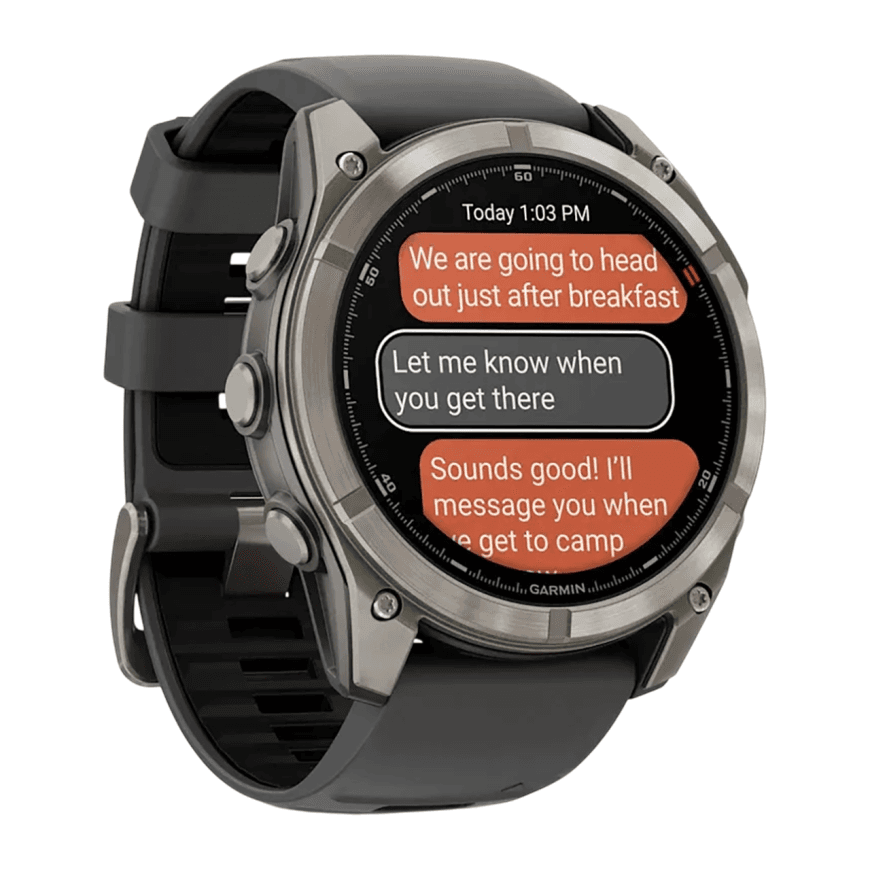 Спортивные часы Garmin fenix 8 Pro, 51 мм, AMOLED, титан, сапфир, силиконовый ремешок цвета «графитовый/чёрный» — фото 6