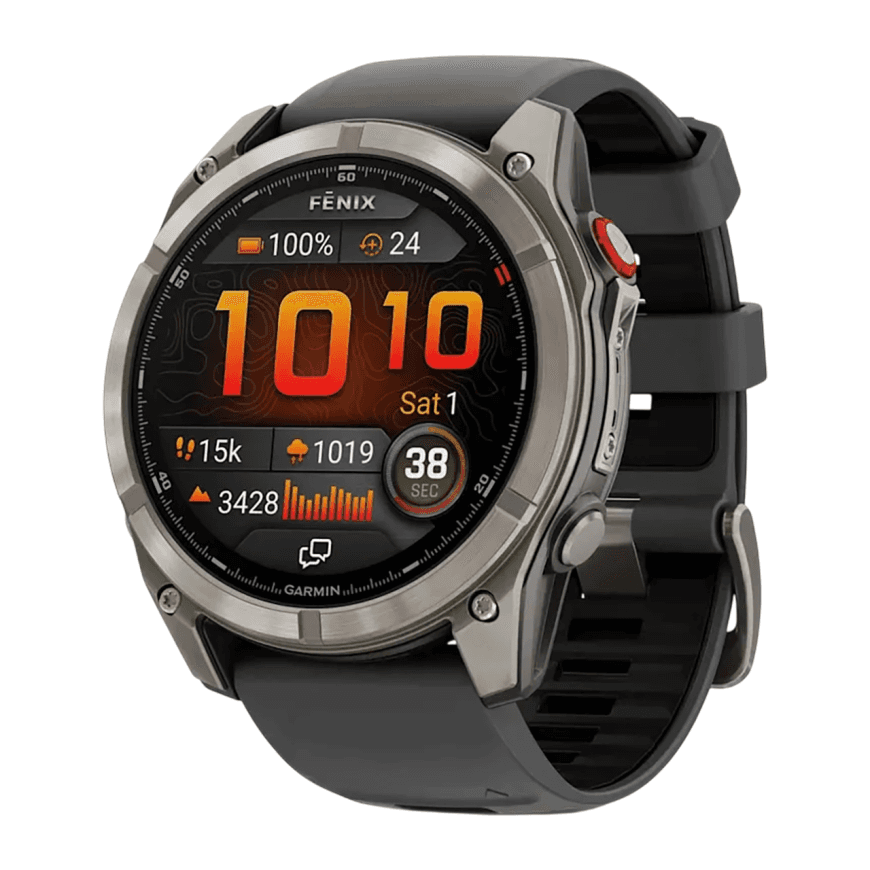 Спортивные часы Garmin fenix 8 Pro, 51 мм, AMOLED, титан, сапфир, силиконовый ремешок цвета «графитовый/чёрный» — фото 5
