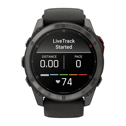 Спортивные часы Garmin fenix 8 Pro, 51 мм, MicroLED, титан с DLC, сапфир, силиконовый ремешок цвета «чёрный/серый»