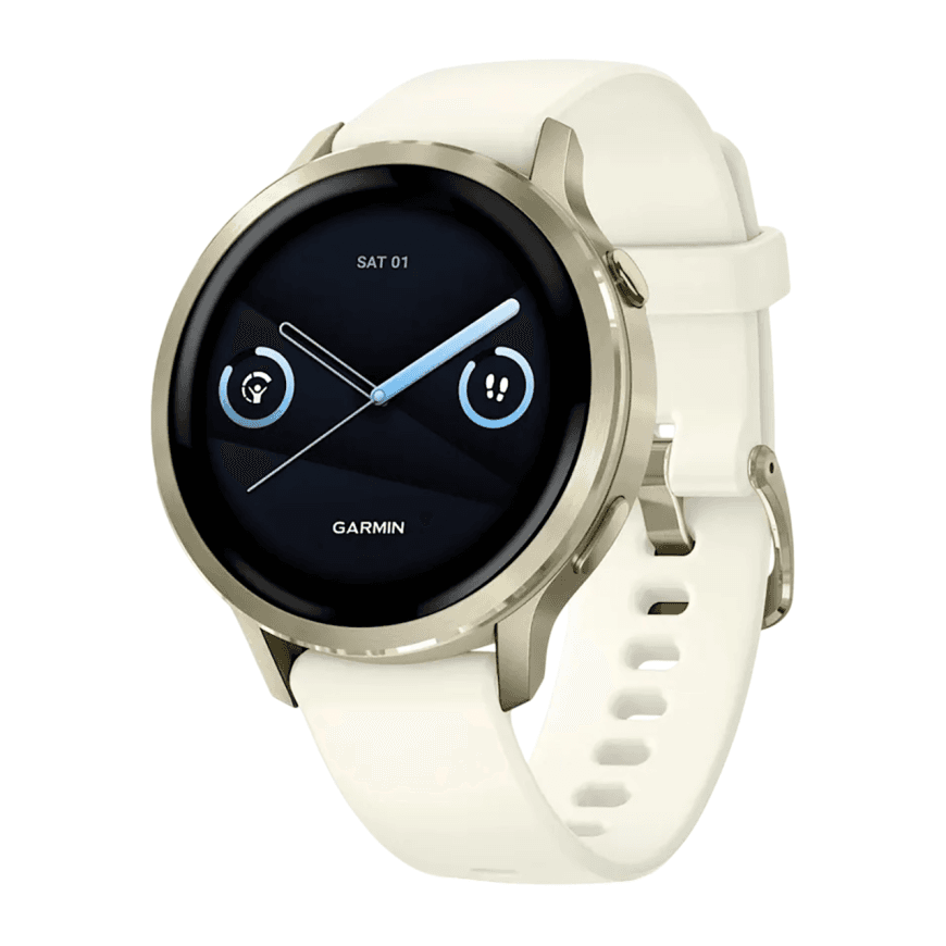 Спортивные часы Garmin Venu 4, 41 мм, силиконовый ремешок цвета кости — фото 3