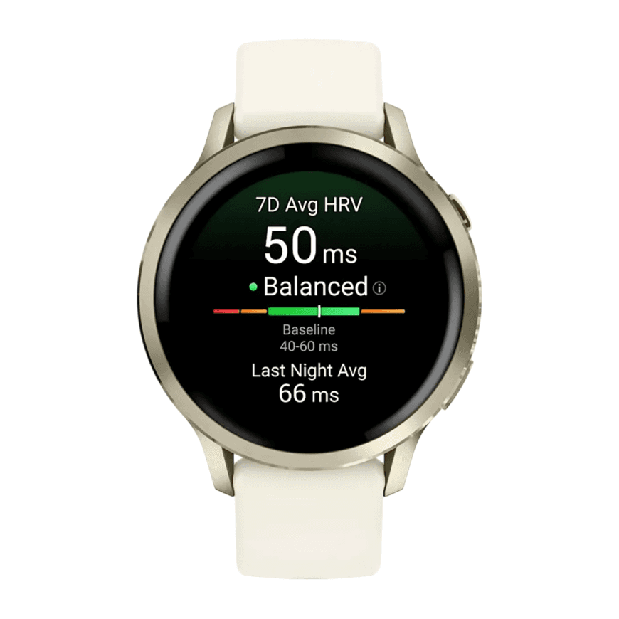 Спортивные часы Garmin Venu 4, 41 мм, силиконовый ремешок цвета кости — фото 2