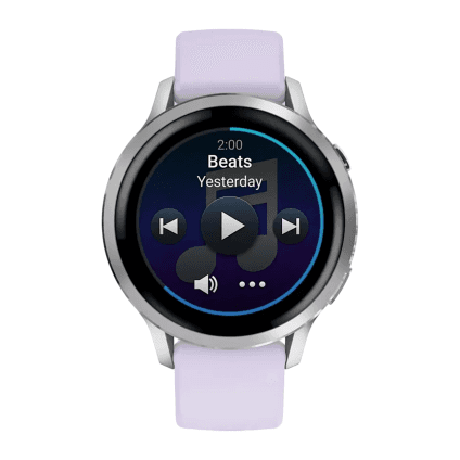 Спортивные часы Garmin Venu 4, 41 мм, силиконовый ремешок цвета «барвинка»