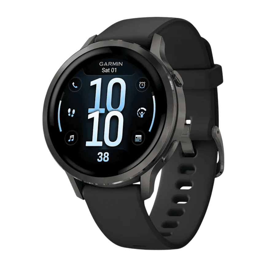 Спортивные часы Garmin Venu 4, 41 мм, чёрный силиконовый ремешок — фото 3