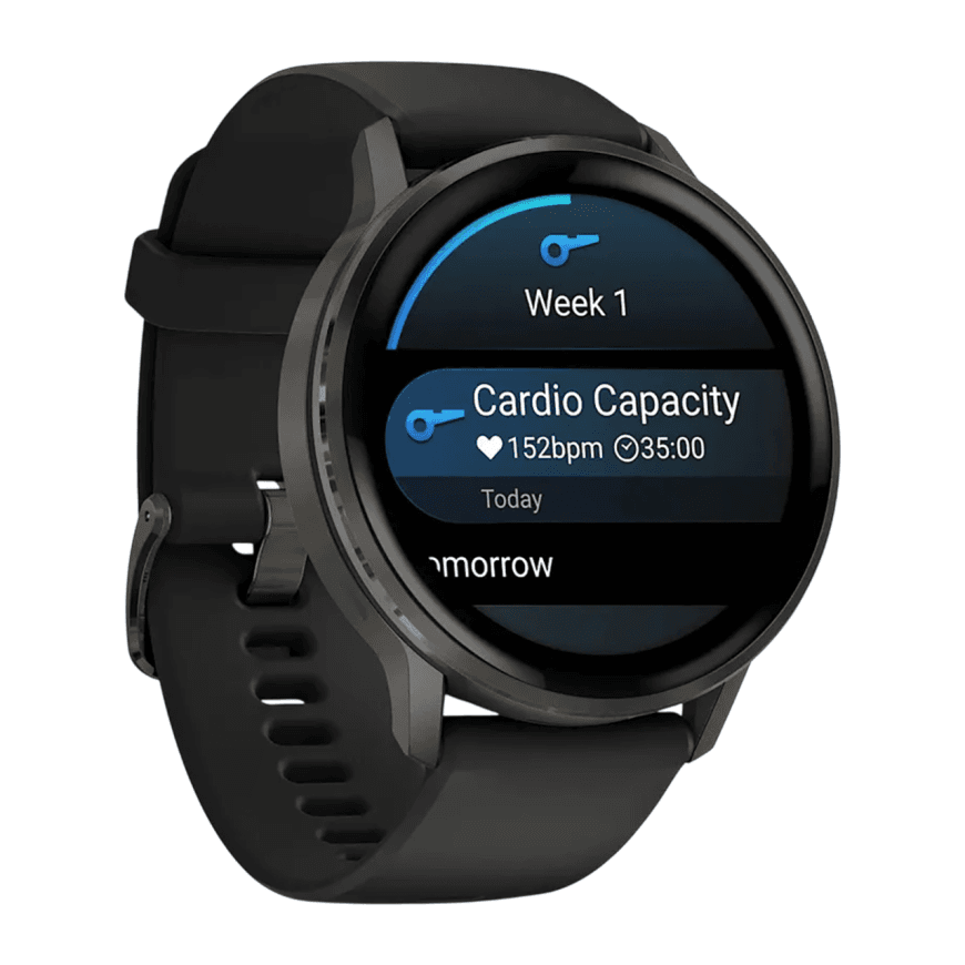 Спортивные часы Garmin Venu 4, 45 мм, чёрный силиконовый ремешок — фото 6