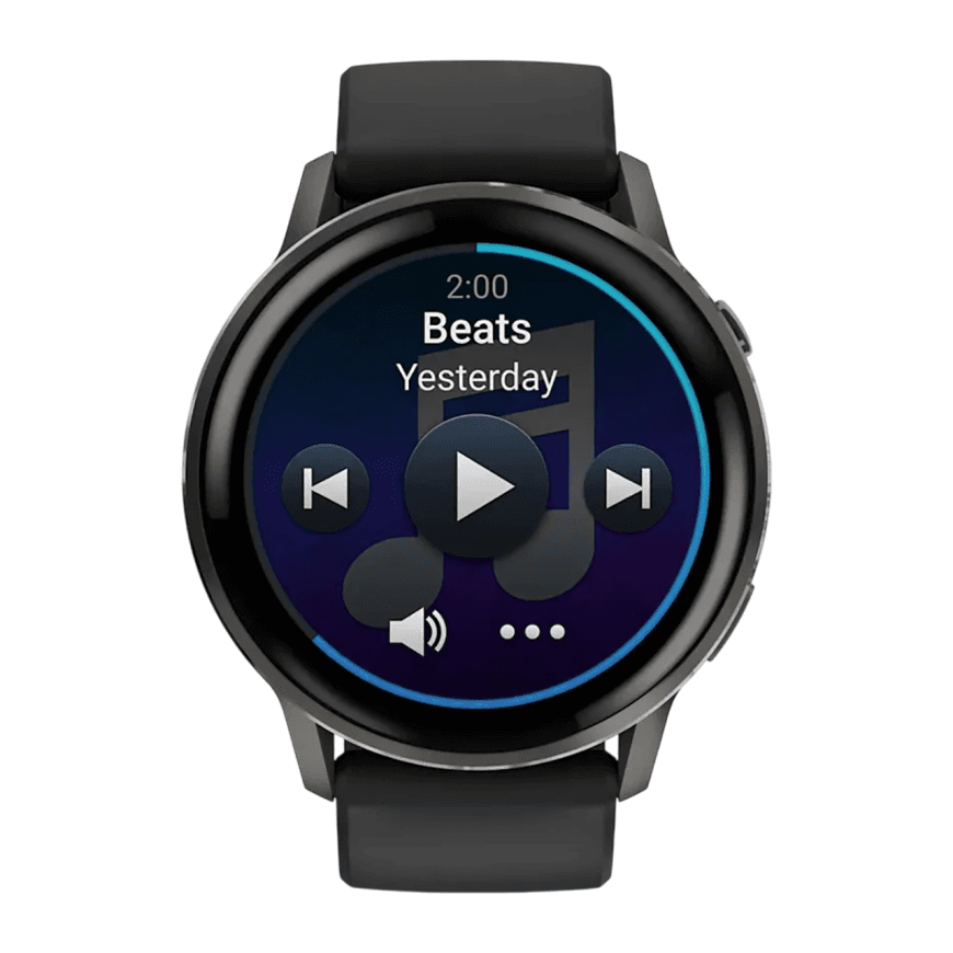Спортивные часы Garmin Venu 4, 45 мм, чёрный силиконовый ремешок — фото 2